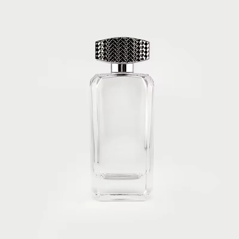 Clear Square Glass Perfume Bottle