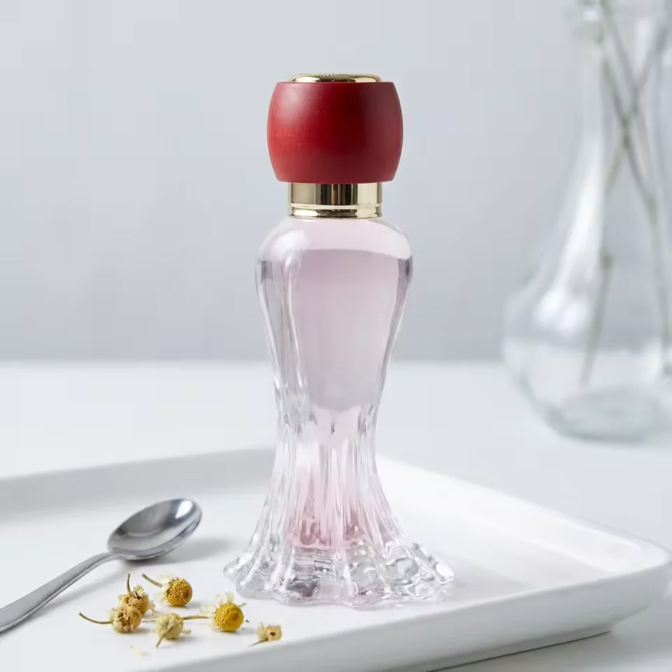 Round Glass Perfume Bottle with Pump Sprayer