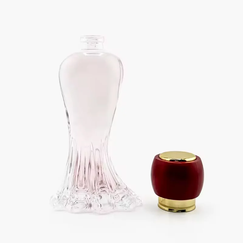 Round Glass Perfume Bottle with Pump Sprayer