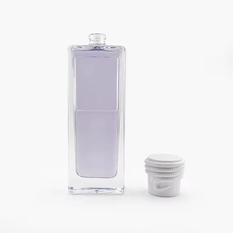 Clear Square Glass Perfume Bottle with Custom Logo