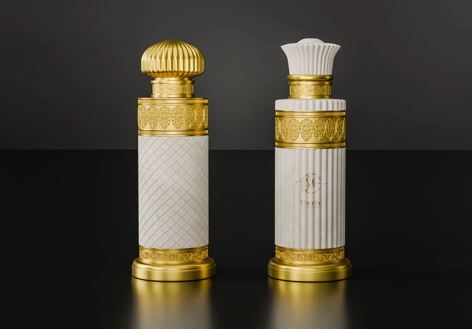 Elegant Perfume Bottle Development Concept